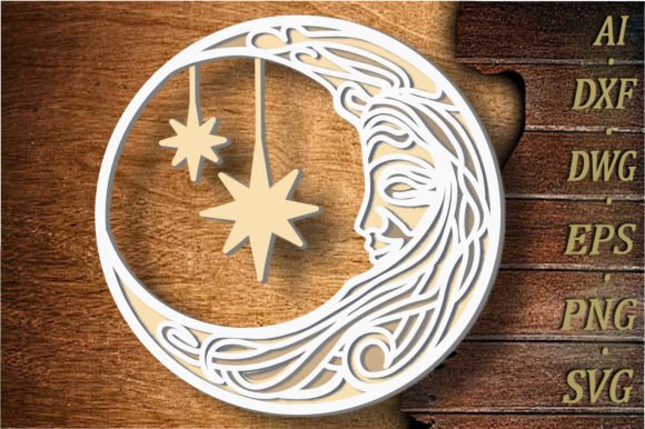 Crafting Depth and Light with the Moon Mandala Multilayer SVG Laser Design