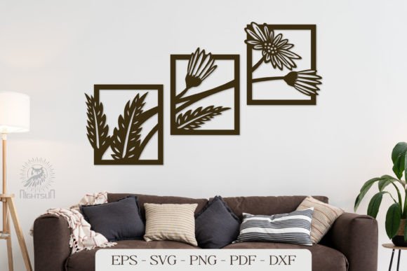 Elevate Design with Daisy Flowers Wall Decor SVG