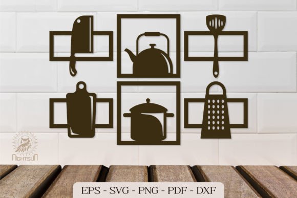 Integrating Kitchen Set Wall Decor SVG into Your Creative and Commercial Workflow