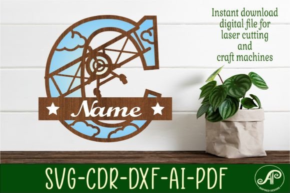 Maximizing Precision with the Plane Capital Monogram Letter C SVG Cut