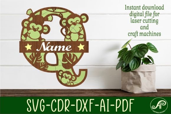 Monkey Capital Monogram Letter Q SVG: A Bold Branding Asset