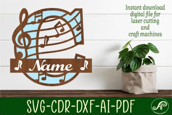 Music Monogram Letter C SVG Cut File: A Creative Asset for Laser Cutting and Crafting