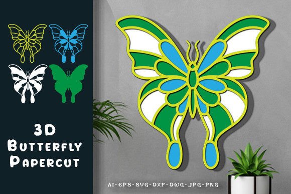 Transforming Flat Sheets into Flight: A Guide to the 3D Butterfly Laser Cut Template