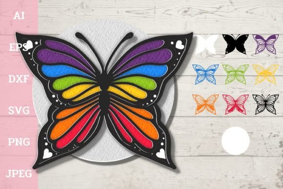 Unlocking Creative Potential with the 3D Pride Butterfly Digital Cut File